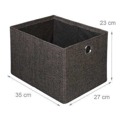Folding stool in linen with compartment