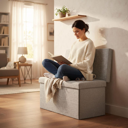 Folding stool with backrest L