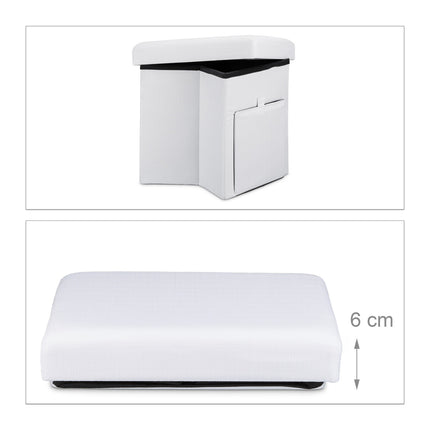 Folding stool with flap