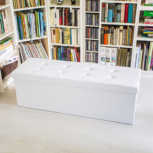 Opvouwbare opbergbank van kunstleer