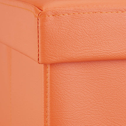 Folding storage bench in artificial leather
