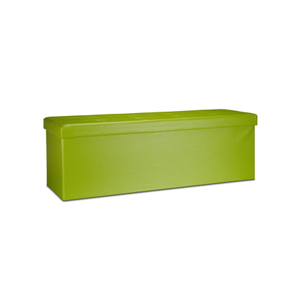 Folding storage bench in artificial leather
