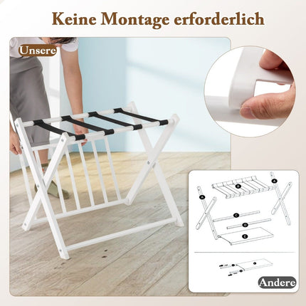 Folding suitcase stand with 2-tier design luggage rack metal luggage rack suitcase rack