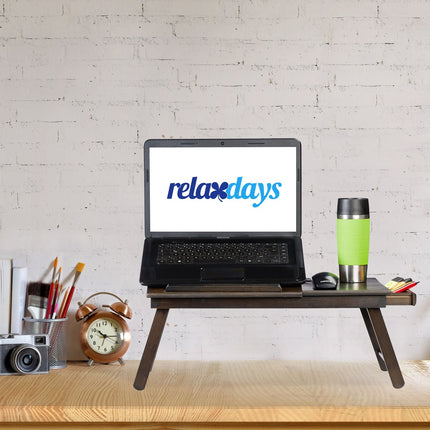 Folding table for laptop dark brown