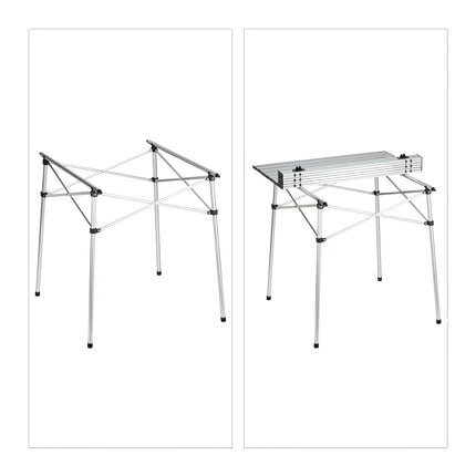 Folding table in aluminium