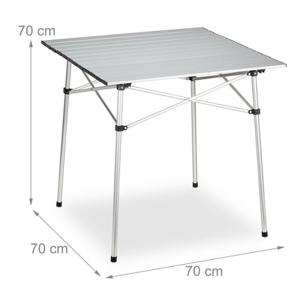 Folding table in aluminium
