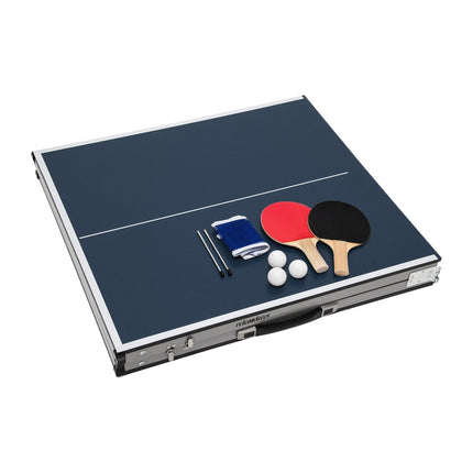 Folding table tennis table with accessories