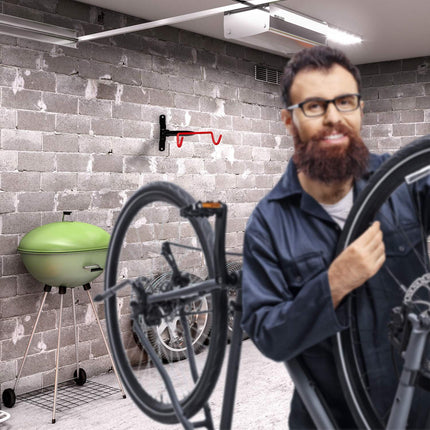 Folding wall bracket for bicycle