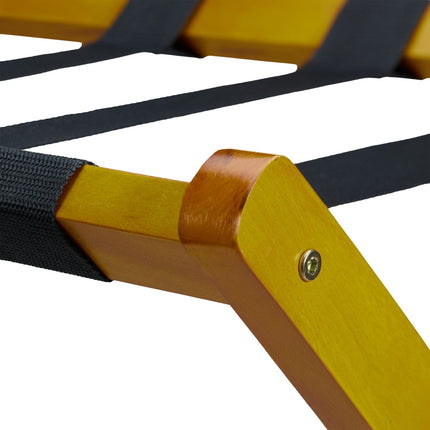 Folding wooden suitcase stand