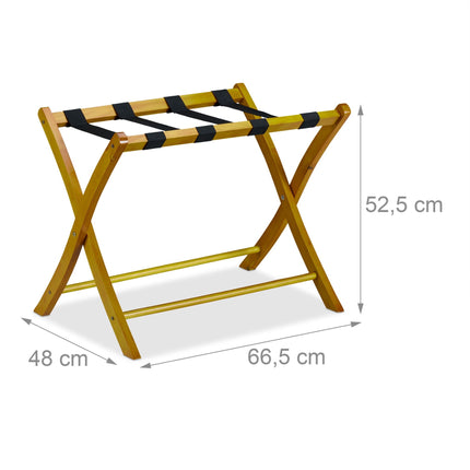 Folding wooden suitcase stand