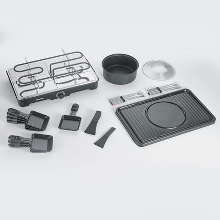 Fondue/Raclette Combined 8 pans 2in1 RG 2347