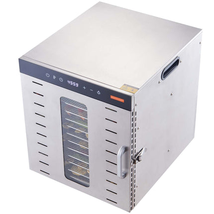 Food Dehydrator, 10-Tray Stainless Steel, 1000W