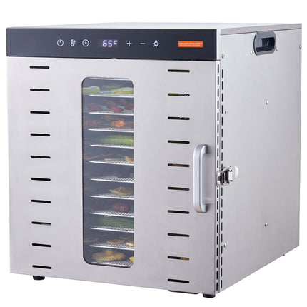 Food Dehydrator, 10-Tray Stainless Steel, 1000W
