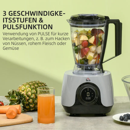 Food processor, 650W, 1.25L container, 3 speeds, 4 blades