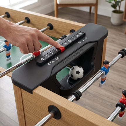 Foosball Table with 22 Players, Anti-Slip Handles, 121x87x77cm