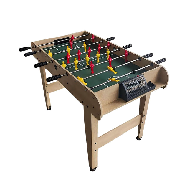 Tafelvoetbaltafel met antisliphandgrepen en scoretellers