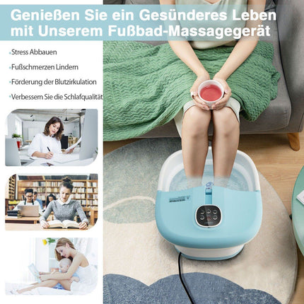 Foot Bath Massager Foldable Electric Foot Bath Heater 33.5 x 41 x 20.5 cm Blue