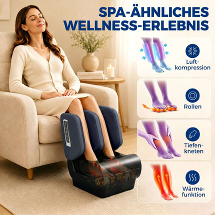 Foot and Leg Massager With Heat, Air Compression, Timer
