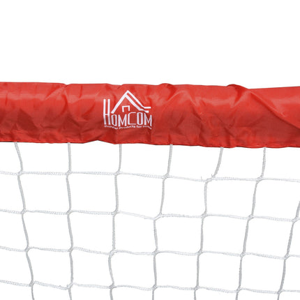 Mini soccer goal set of 2, collapsible steel and tetrolon, red