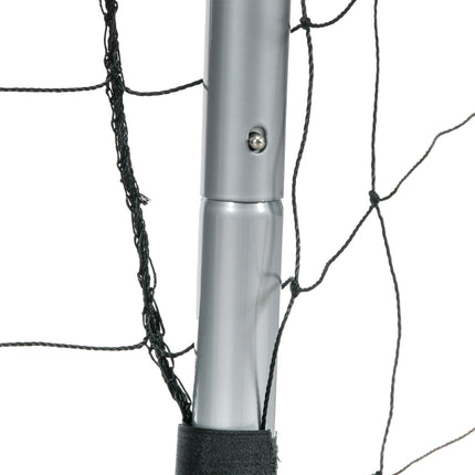Soccer goal in steel with PE Mesh, 240x85x160 cm, Grey