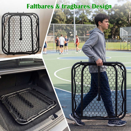 Football Rebounder 85x85 cm, 5 Angles, Foldable