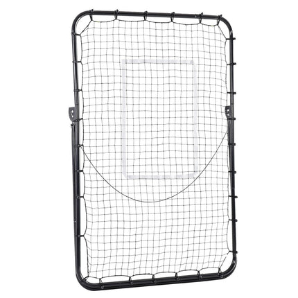 Soccer rebounder goal, folding back wall, adjustable levels
