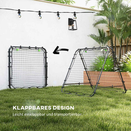 Football Rebounder Net - Double sided, adjustable steel