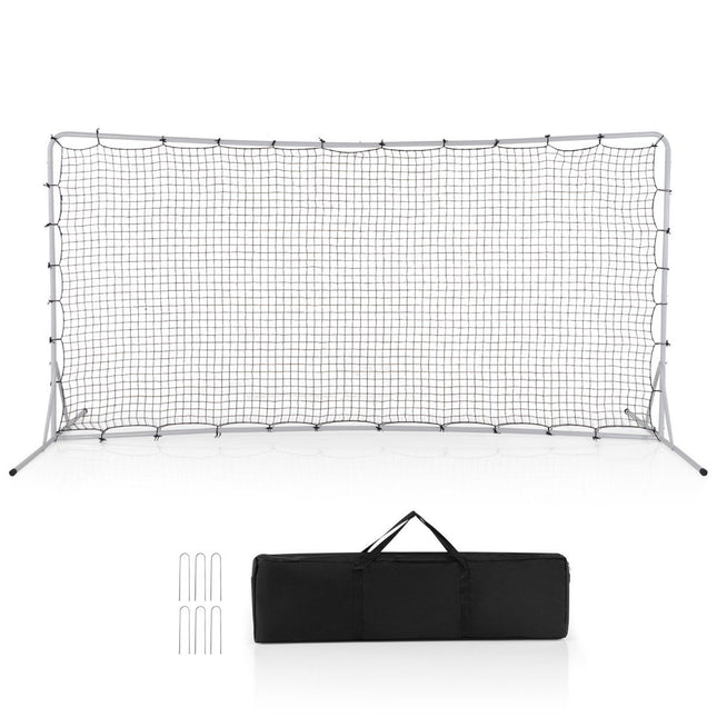 Voetbaldoel voor kinderen 372,5 x 182,5 cm voetbaldoelen voor in de tuin voetbaldoel met draagtas wit