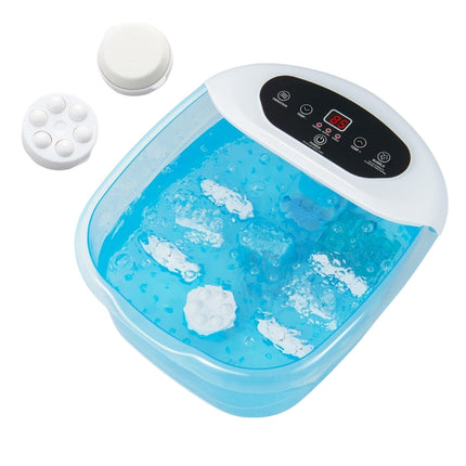 Foot massager foot bath foot bath with removable pedicure stone 1-hour automatic switch-off blue