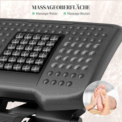 Adjustable non-slip ergonomic footrest for the home office