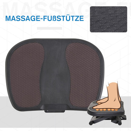 Adjustable footrest - 3 heights, black, 45x34cm