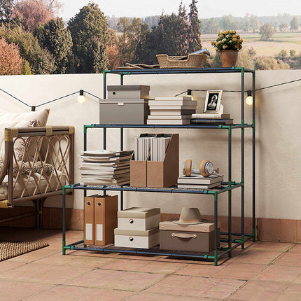 Four-Tier Plant Stand, Dark Green Steel, 10kg Per Shelf