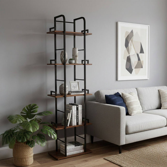 Freestanding 5-Tier Narrow Shelf for Living Room & Kitchen