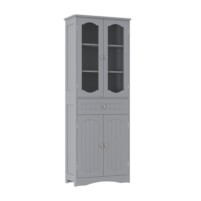 Freestanding Bathroom Cabinet with 4 Doors & Drawer, 160cm