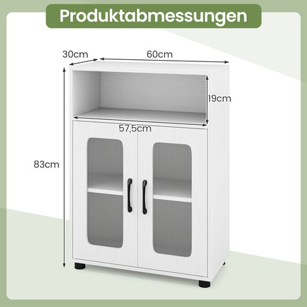 Freestanding Bathroom Cabinet with Adjustable Shelves, White