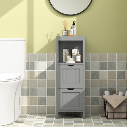 Freestanding Bathroom Storage Cabinet, 2 Removable Drawers