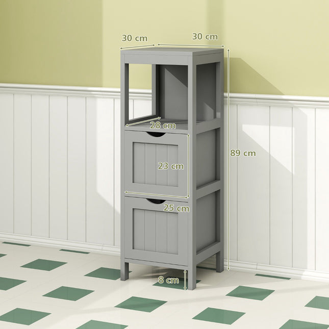 Freestanding Bathroom Storage Cabinet, 2 Removable Drawers
