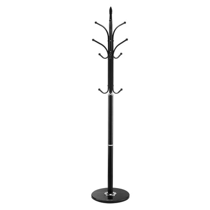 Freestanding Coat Rack – Marble Base, 6 Hooks