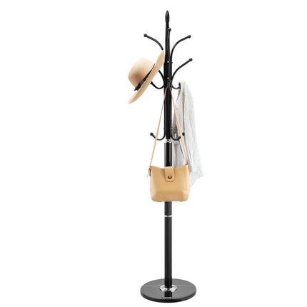 Freestanding Coat Rack – Marble Base, 6 Hooks