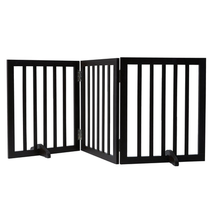 Freestanding Dog Gate, 24 in H x 60 in W, 3-Panel Foldable