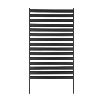 Freestanding Metal Privacy Screen, 38 x 72 in, Black