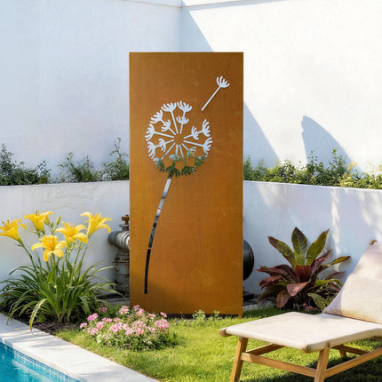 Freestanding Metal Privacy Screen 61 x 160 cm, Steel