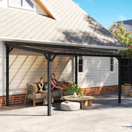 Freestanding Patio Cover, 3x4.3m, Polycarbonate Roof