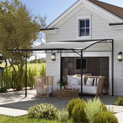Freestanding Pergola with Retractable Canopy, Steel Frame