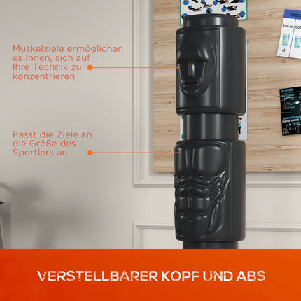 Adjustable stand alone punching bag with suction base
