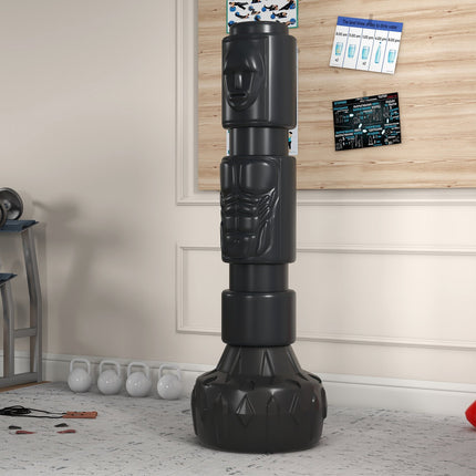 Adjustable stand alone punching bag with suction base