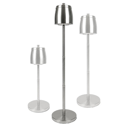 Freestanding Stainless Steel Ashtray, Adjustable Height