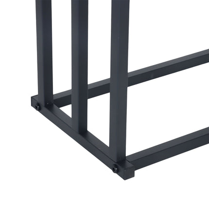 Freestanding Towel Rack with 3 Rails – Metal & Wood Finish
