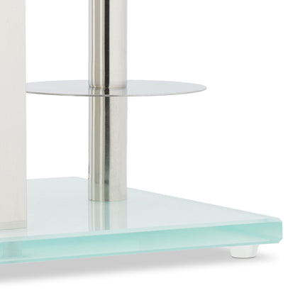 Freestanding WC set in steel & glass