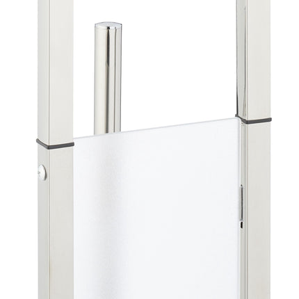 Freestanding WC set in steel & glass
